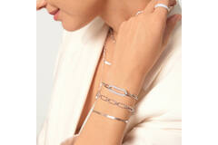  Tough Love 2 - Gliederarmbänder - Silber / Rhodiniert - Zirkonia - 18cm